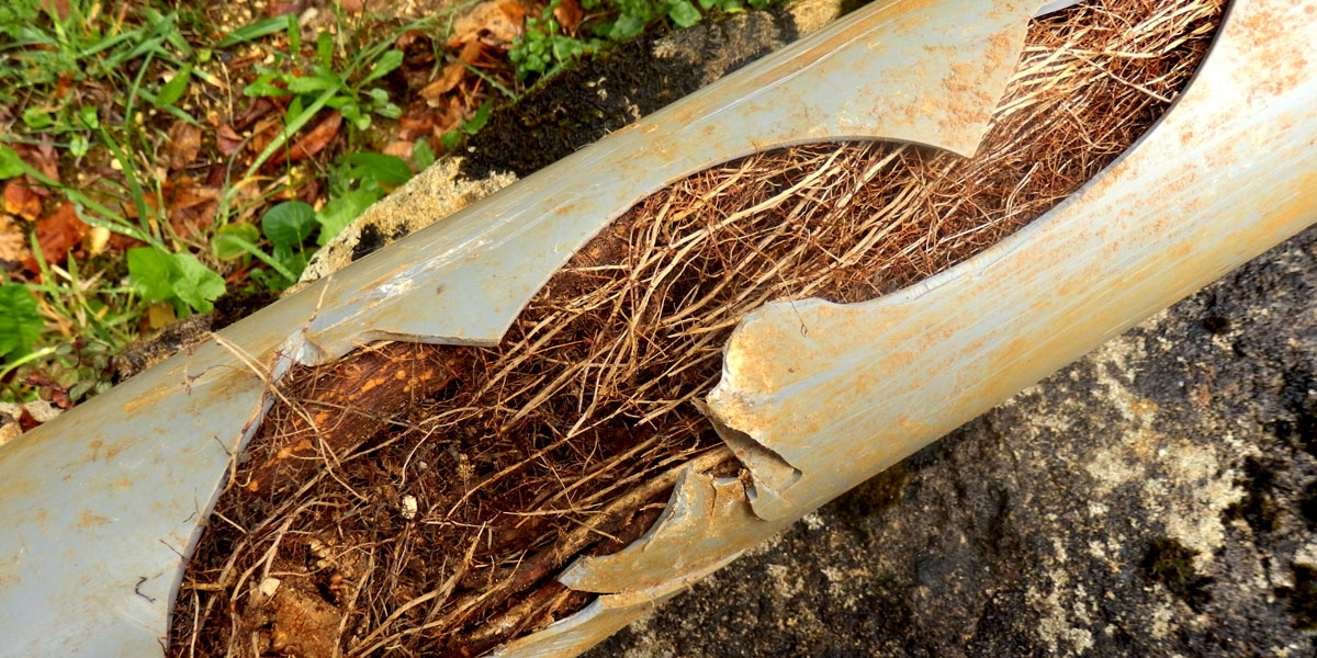 roots in pipe